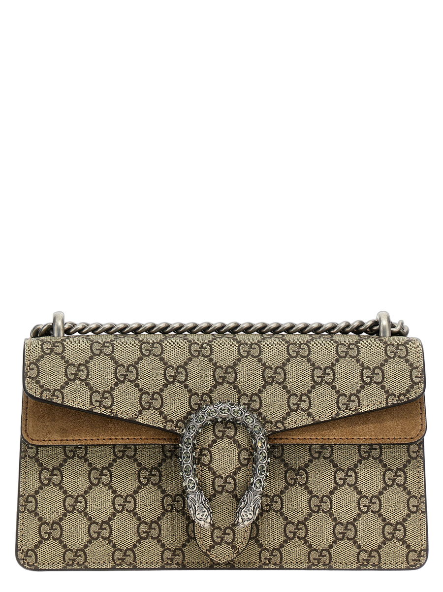 Gucci 100% calf leather shoulder bag in beige