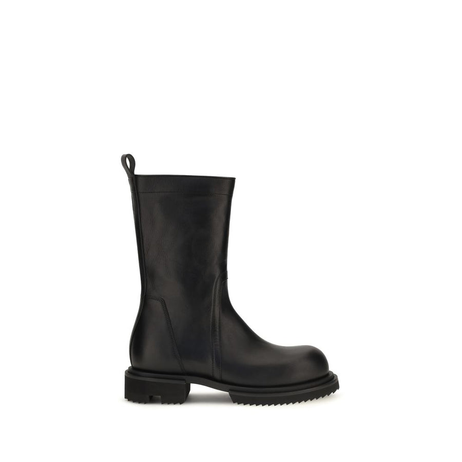 Rick Owens UPPER 100% Calf Leather Bos Taurus SOLE 100% Rubber boots in black