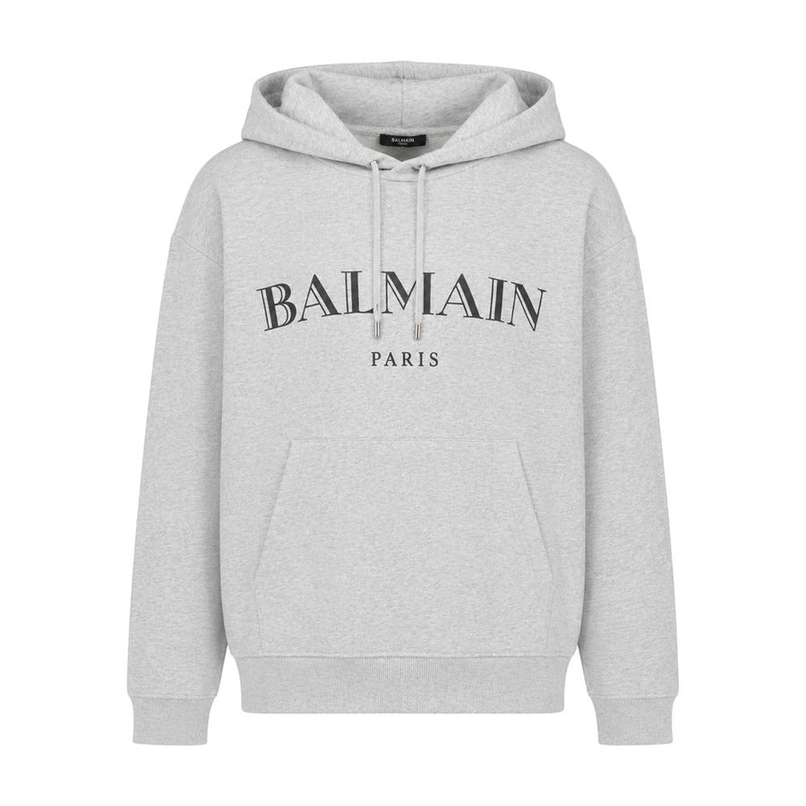 Vintage Print Hoodie - Balmain Cotton Grey Ready-to-wear / Hoodies