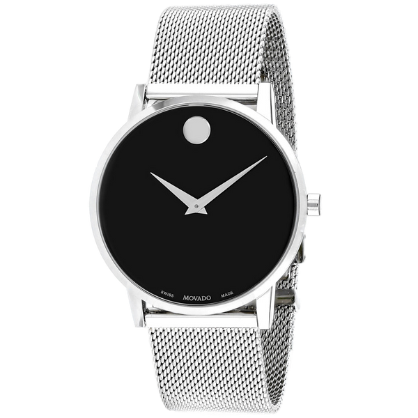 Movado Stainless steel case watch in black