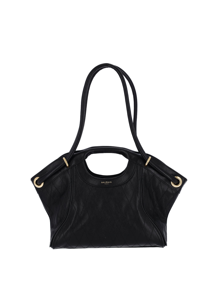 Balmain 100% Lamb Leather shoulder bag in black