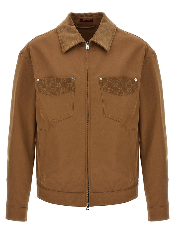 Gucci 100% cotton jacket in brown