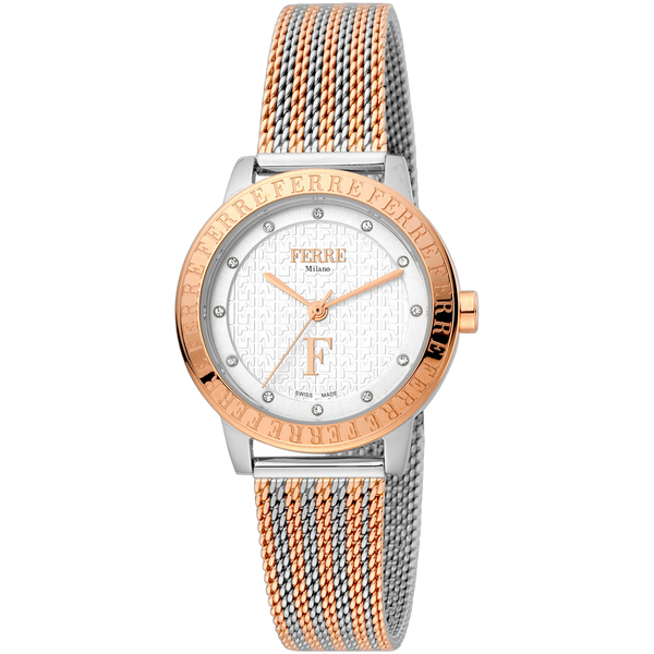 Ferre Milano Stainless steel case watch in white