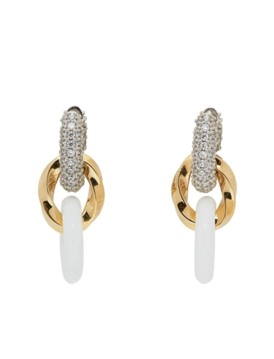 Bottega Veneta Cubic zirconia earrings in gold