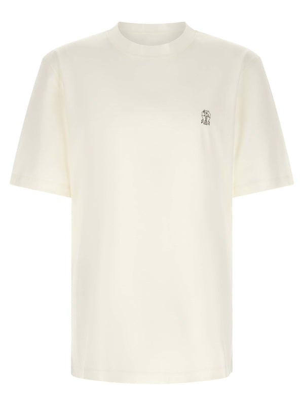 Brunello Cucinelli 100% cotton t-shirt in white