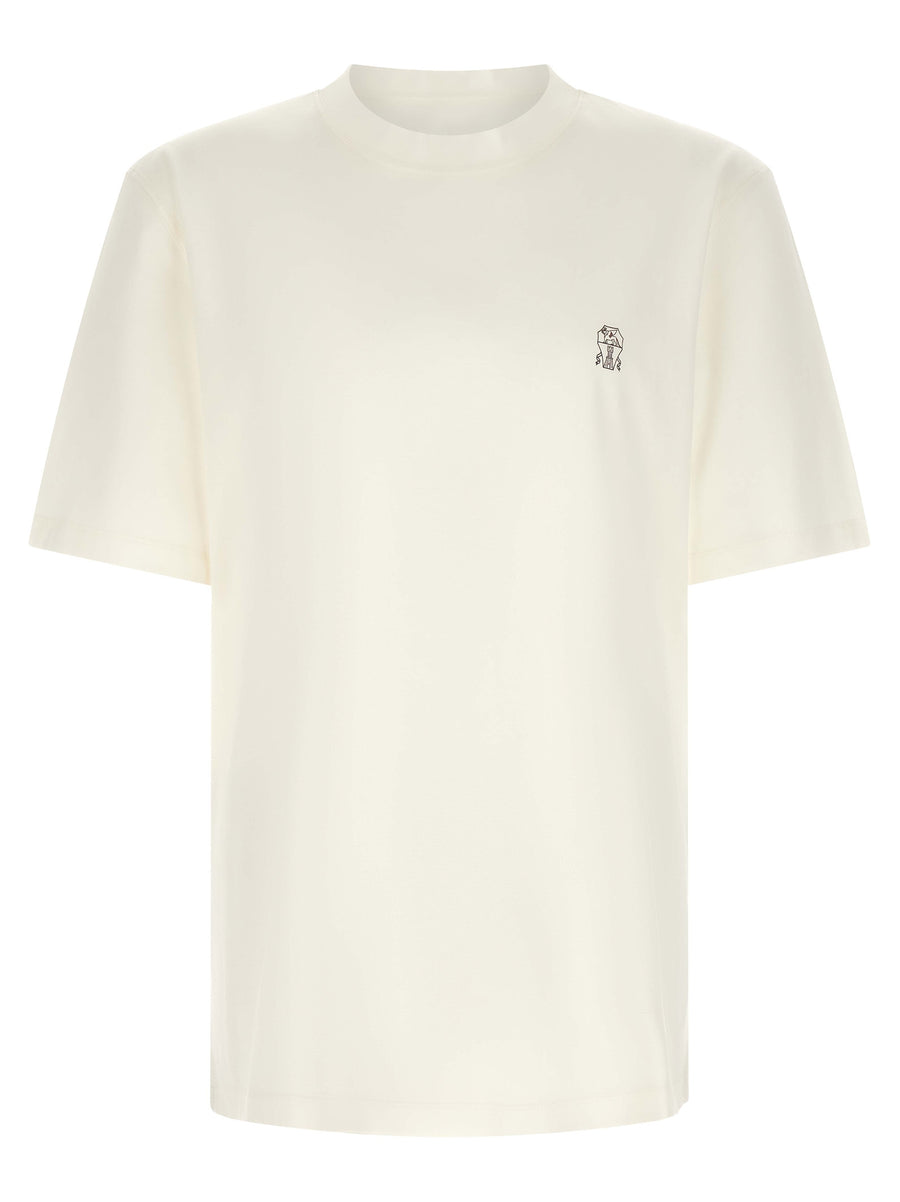 Brunello Cucinelli 100% cotton t-shirt in white