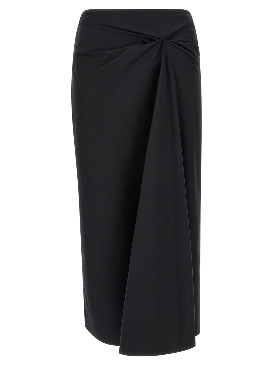 Max Mara 82% cotton skirt in black