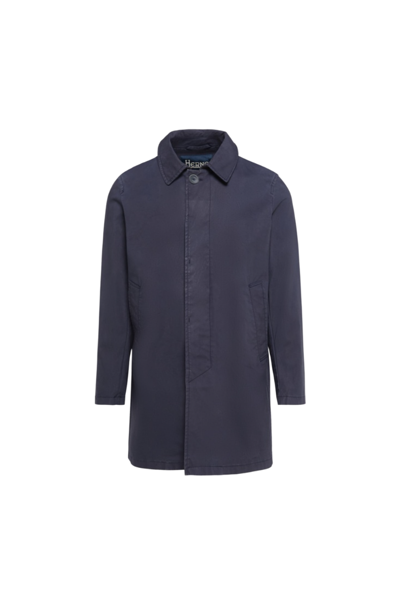 Herno 97% CO - 3% EA coat in navy