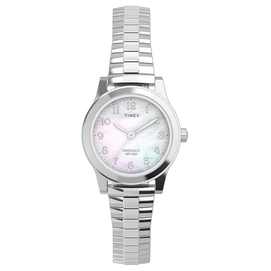 Timex Stainless Steel case watch in white