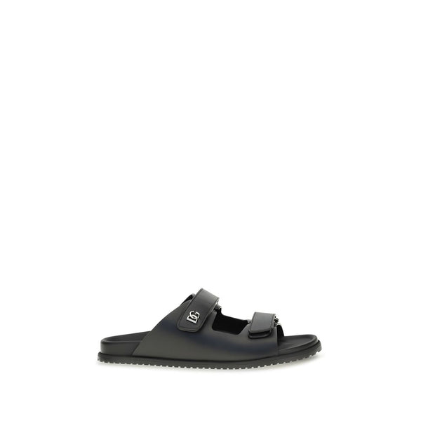 Dolce & Gabbana 100% Calf Leather Bos Taurus sandals in black