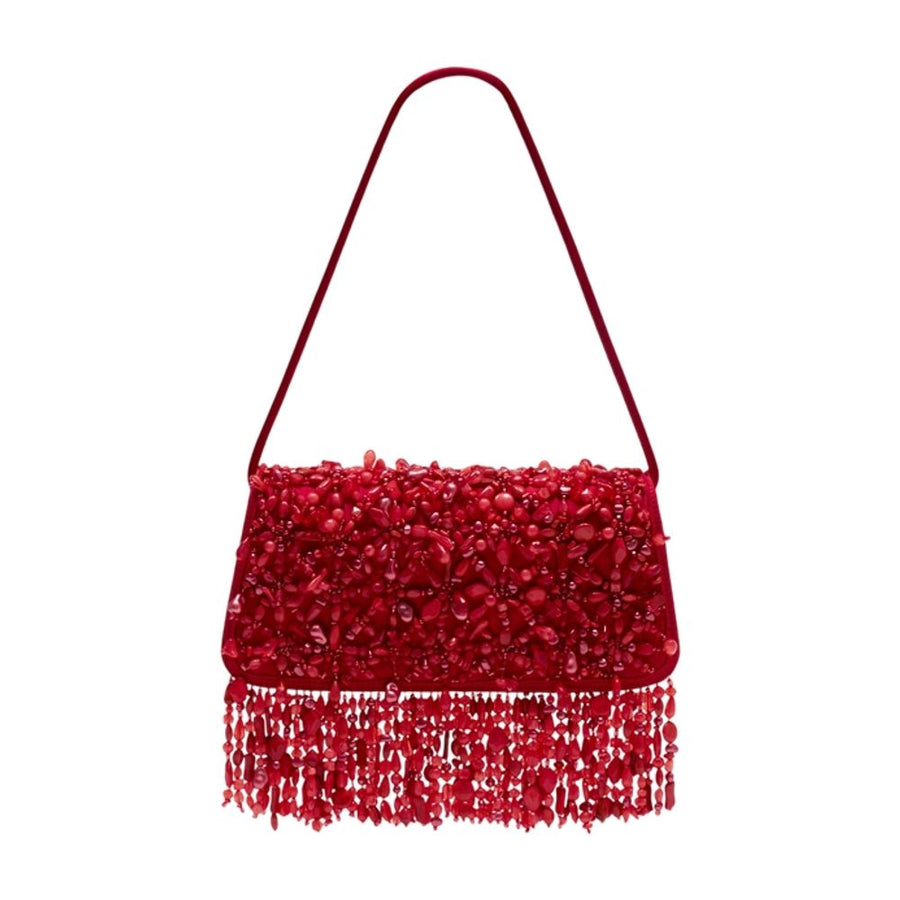 Cult Gaia synthetic shoulder bag in red