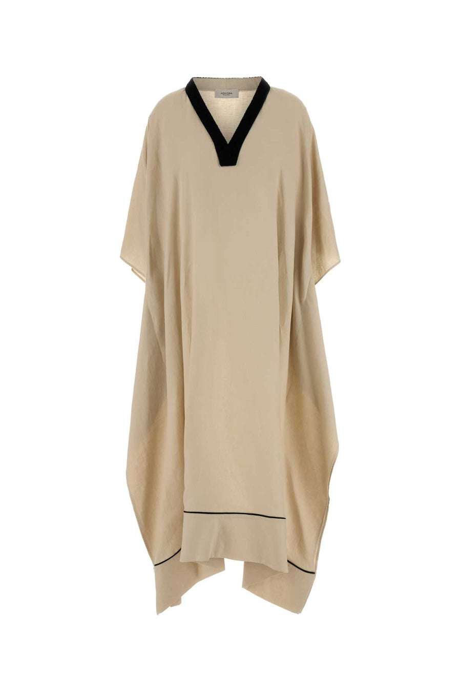 Beige Linen Kaftan Exterior: Abiti
