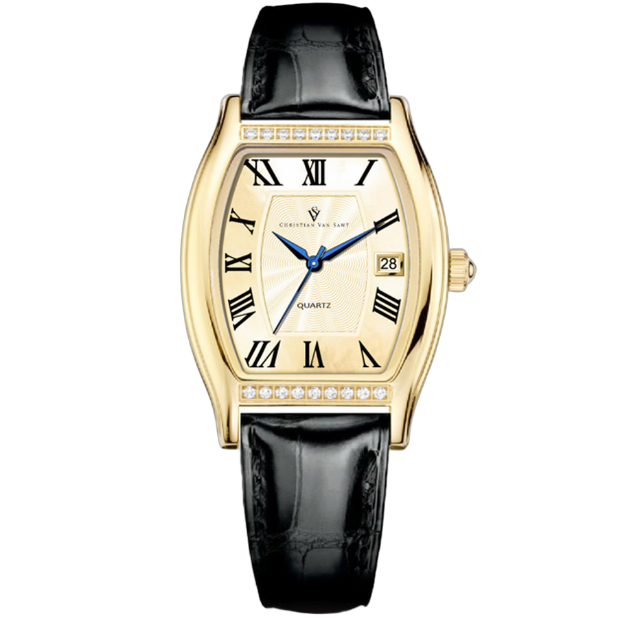 Christian Van Sant Stainless steel case watch in gold