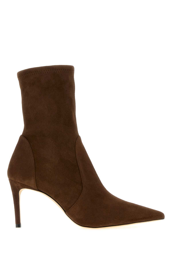 Brown Suede Stuart Ankle Boots Cigar Stivali