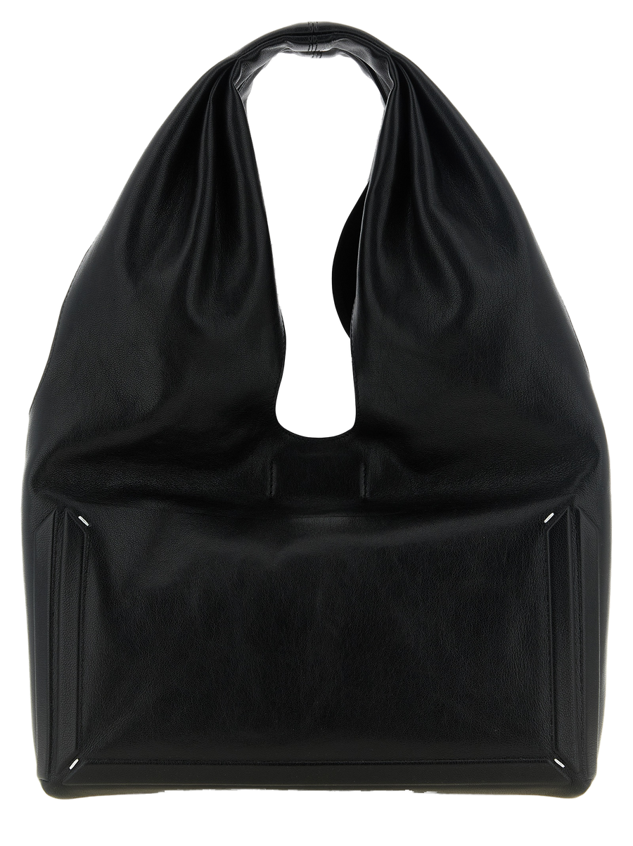 Maison Margiela Lamb leather shoulder bag in black