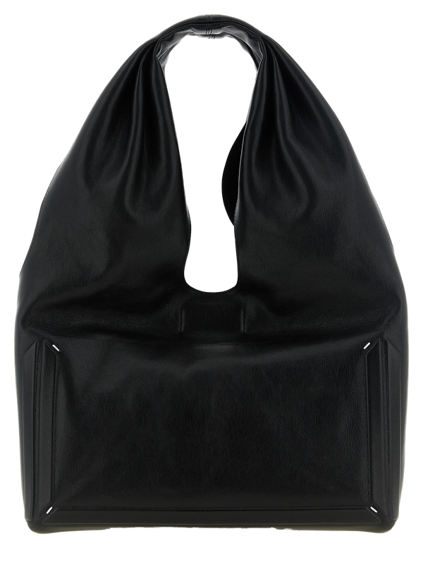 Maison Margiela Lamb leather shoulder bag in black