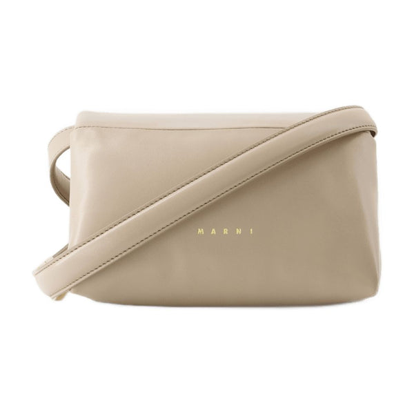Marni calfskin shoulder bag in beige