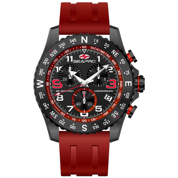 Seapro Stainless steel case watch in black