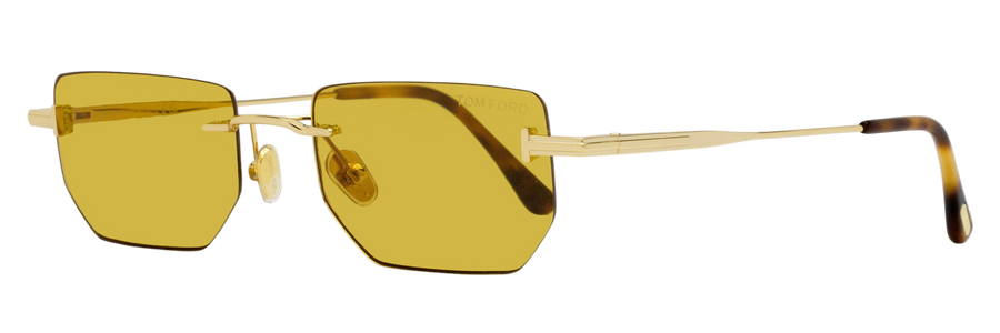 Tom Ford Ethan-02 Sunglasses Tf1355 30e Deep Gold 53mm Metal/plastic (acetate)