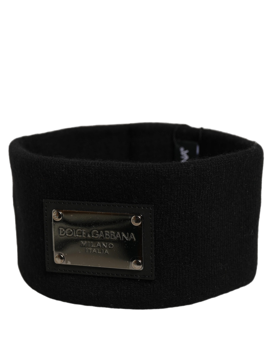 Dolce & Gabbana 92% Cashmere headband in black