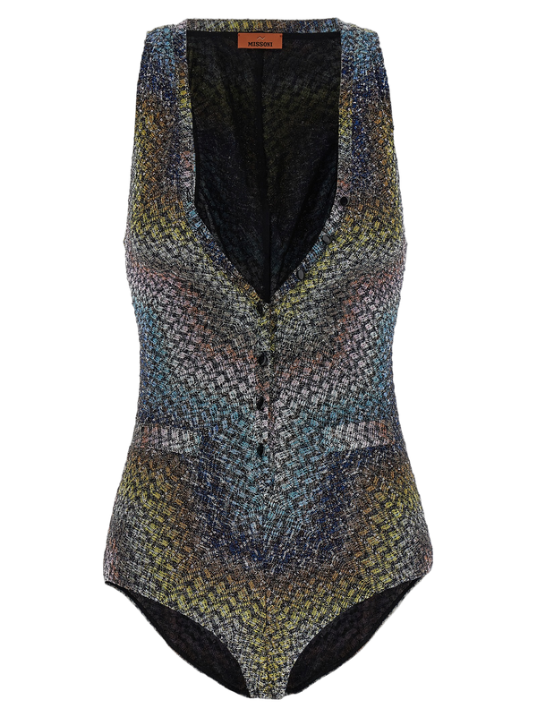 Missoni 55% Viscose one-piece swimsuit in multicolor