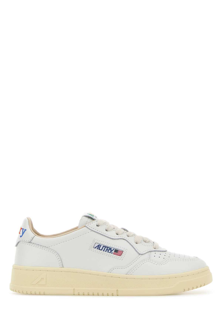 Autry Exterior: 100% Leather sneaker in white