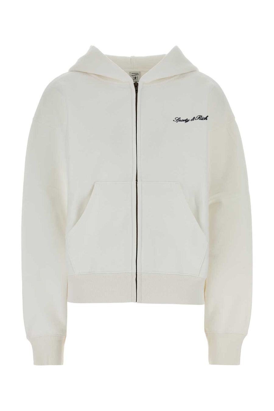 White Cotton Sweatshirt Whitelightnavy Exterior: Felpe