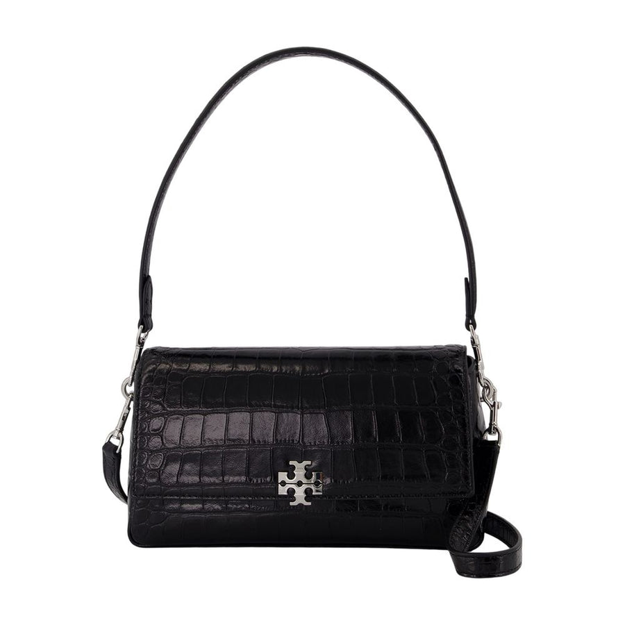 Charlie Small Shoulder Bag - Tory Burch Leather Black Calfskin / Shoulder-hobo-bags