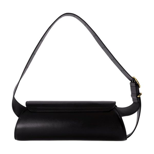 Jil Sander calfskin shoulder bag in black