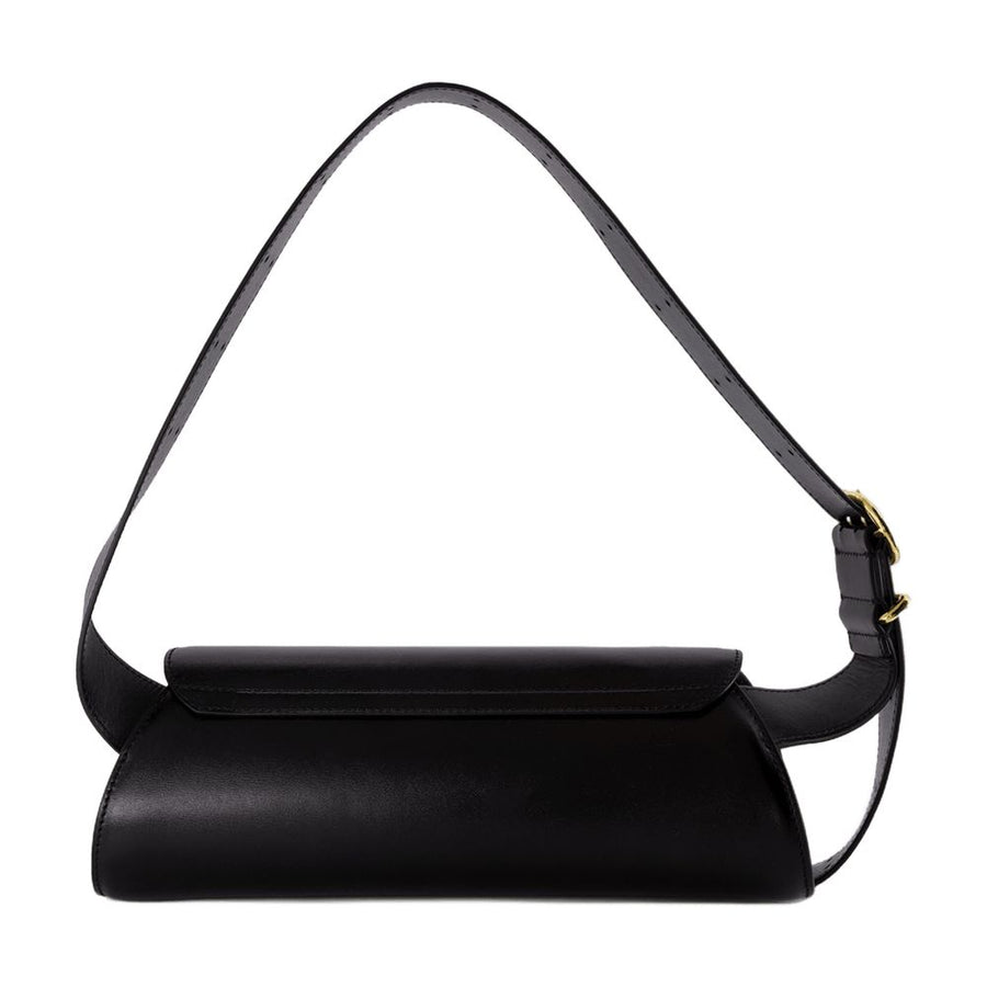Jil Sander calfskin shoulder bag in black