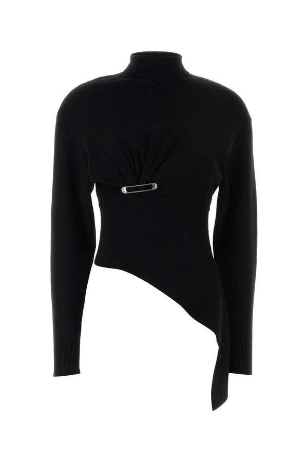 Black Wool Blend Sweater Felpe