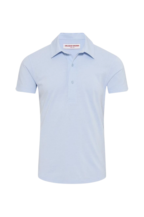 Orlebar Brown 80% Cotton polo in blue