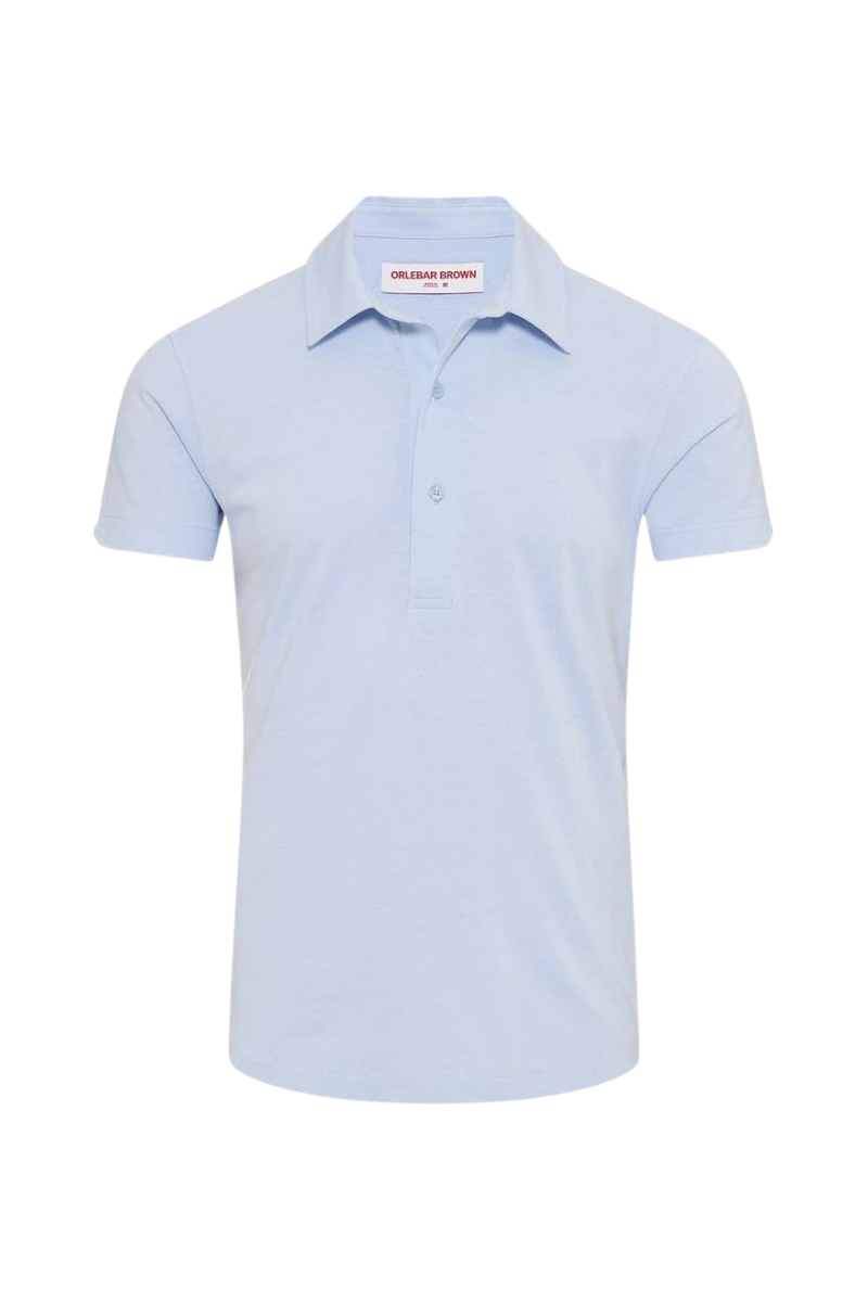 Orlebar Brown 80% Cotton polo in blue