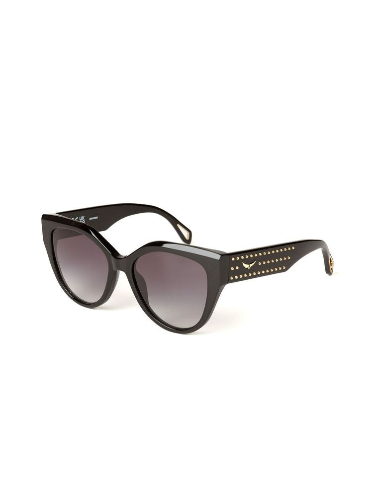 Zadig & Voltaire SZV458V Cellulose Acetate frame; CR39 Polyester lenses sunglasses in black