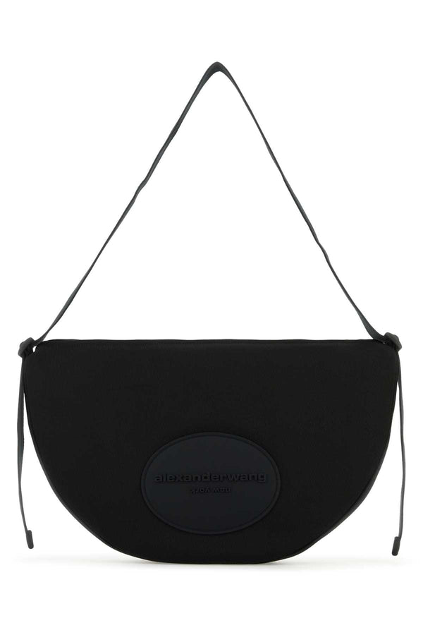 Alexander Wang Crossbody Exterior: 95% Nylon 5% Polyurethane; Lining: 100% Polyester; Finishing: Enameled metal shoulder bag in black