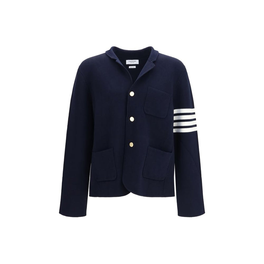 Blue Wool Oves Aries Full-Length Jacket Clothing