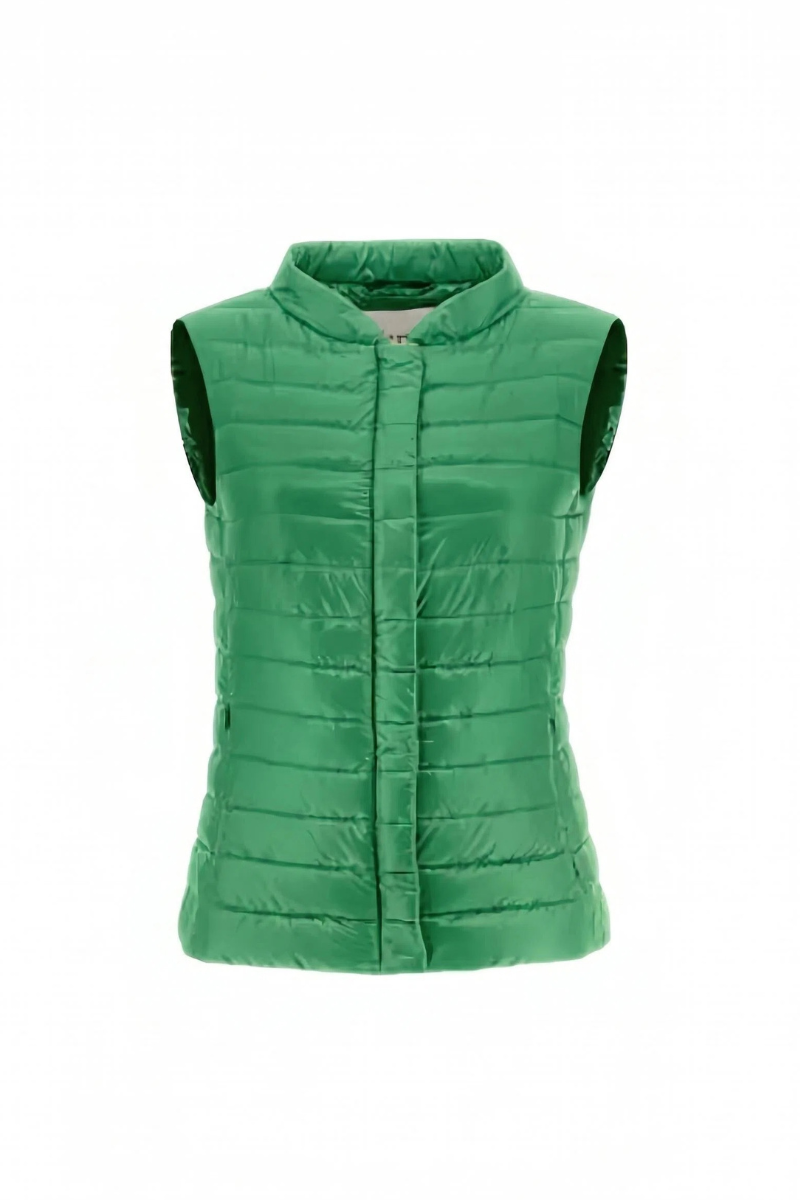 Herno 100% Nylon vest in green