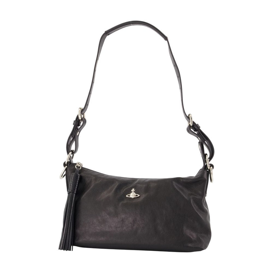 Emma Shoulder Bag - Vivienne Westwood Leather Black Calfskin / Shoulder-hobo-bags