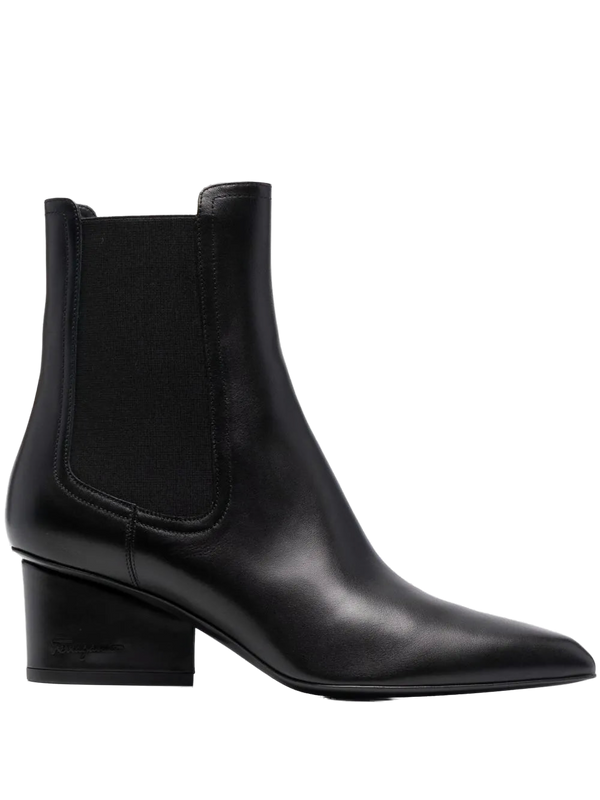 Ferragamo Calf leather ankle boot in black
