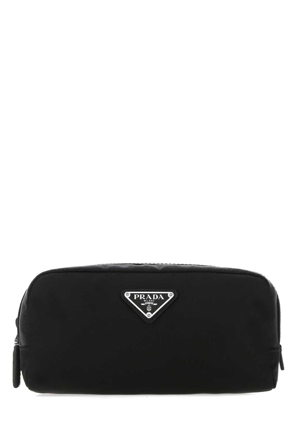 Prada 100% recycled polyamide travel wallet in black