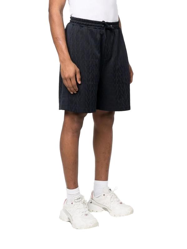 Valentino cotton blend shorts in navy
