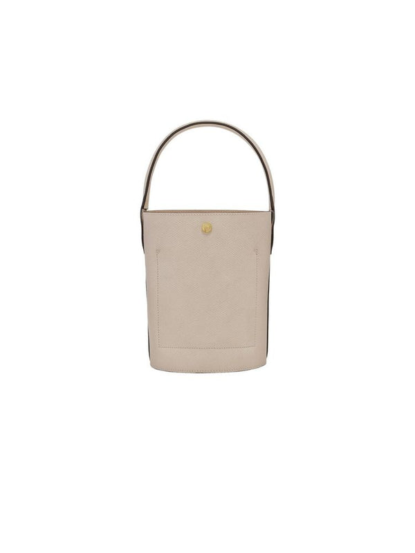 Longchamp 100% Russian leather cowhide bucket bag in beige