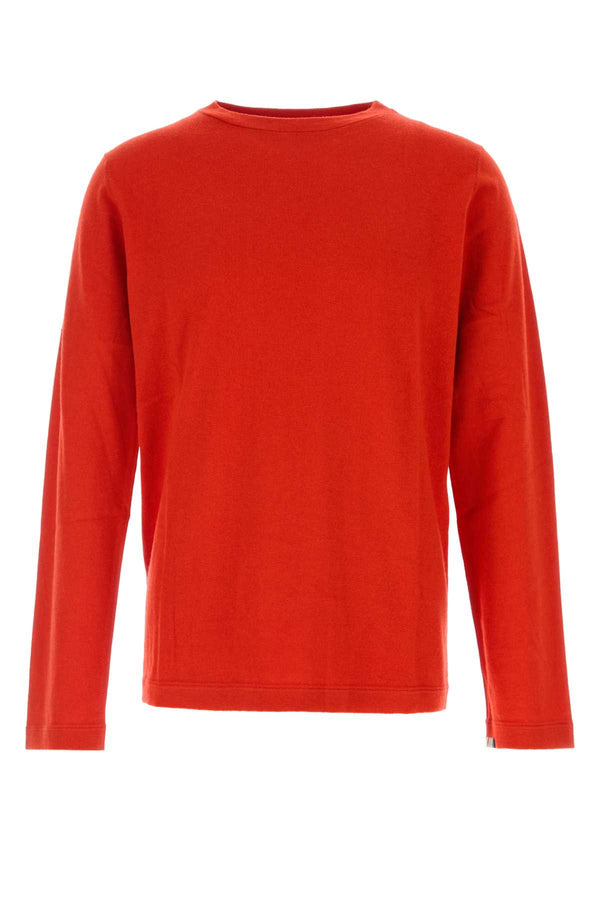 Red Cotton Blend Nâ°500 Sweater Tomato Exterior: Cashmere Maglieria