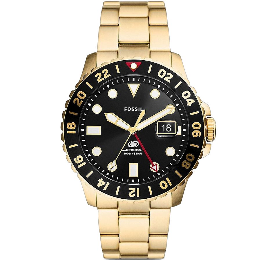Fossil watch in gold