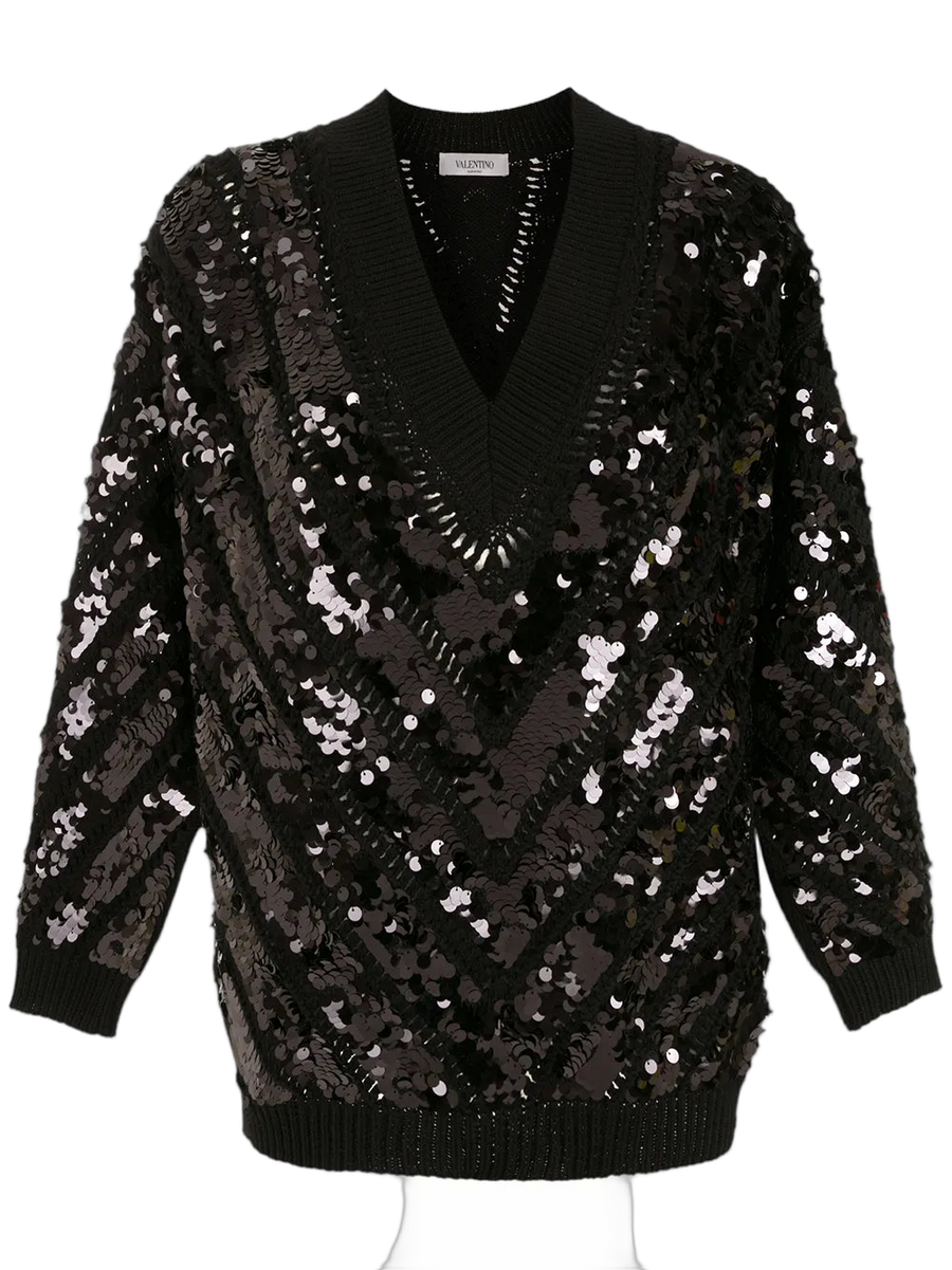Valentino Virgin wool sweater in black
