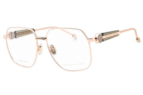Philipp Plein VPP126S Metal frame with acetate temples eyeglasses in gold