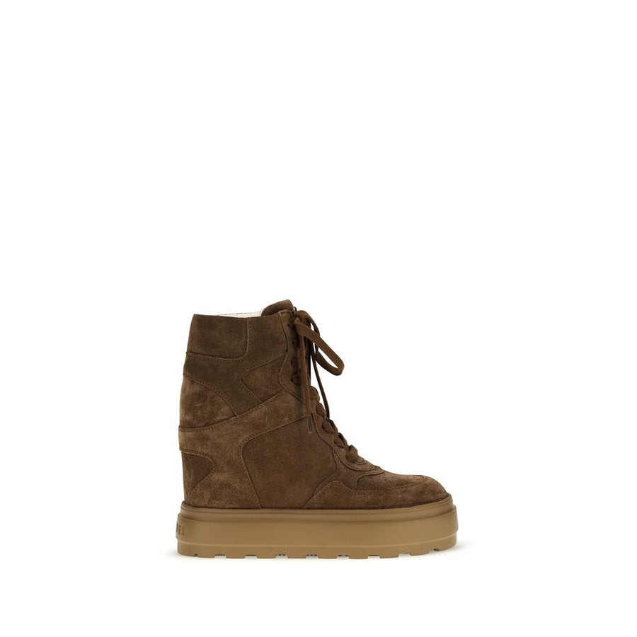 Casadei Suede calfskin boot in brown