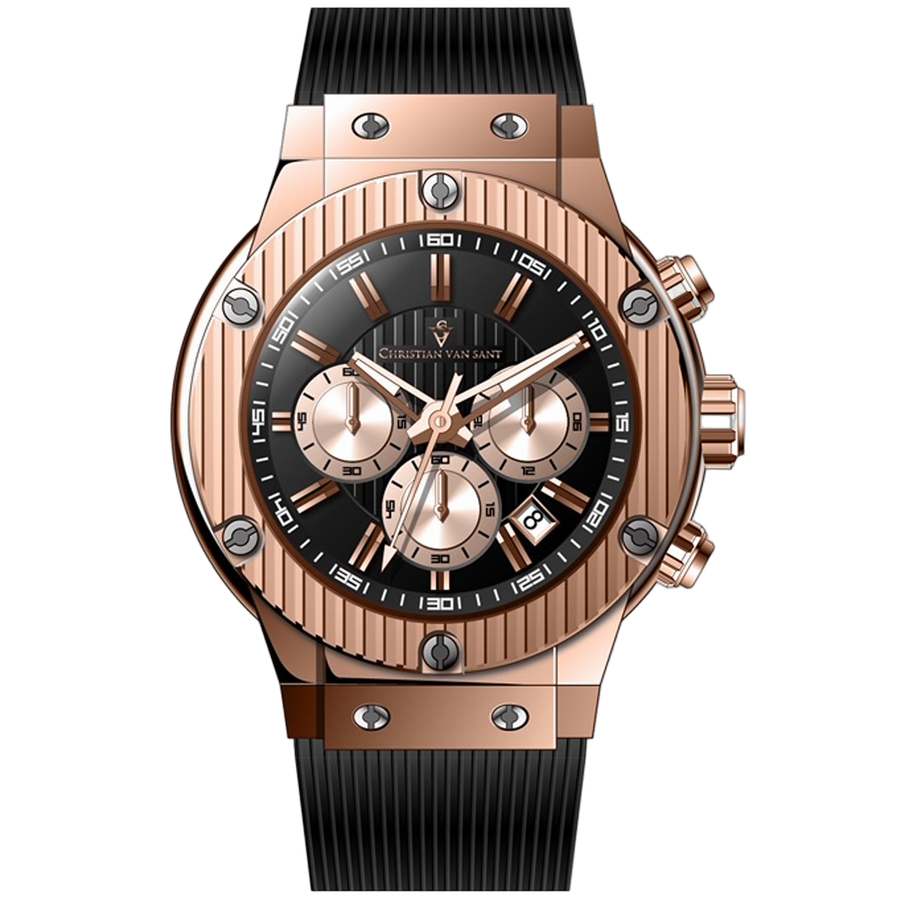 Christian Van Sant Stainless steel case watch in rose gold