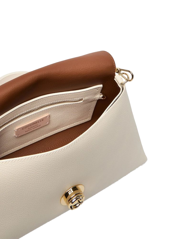 Coccinelle 100% Cowhide (exterior); 60% Polyamide shoulder bag in beige