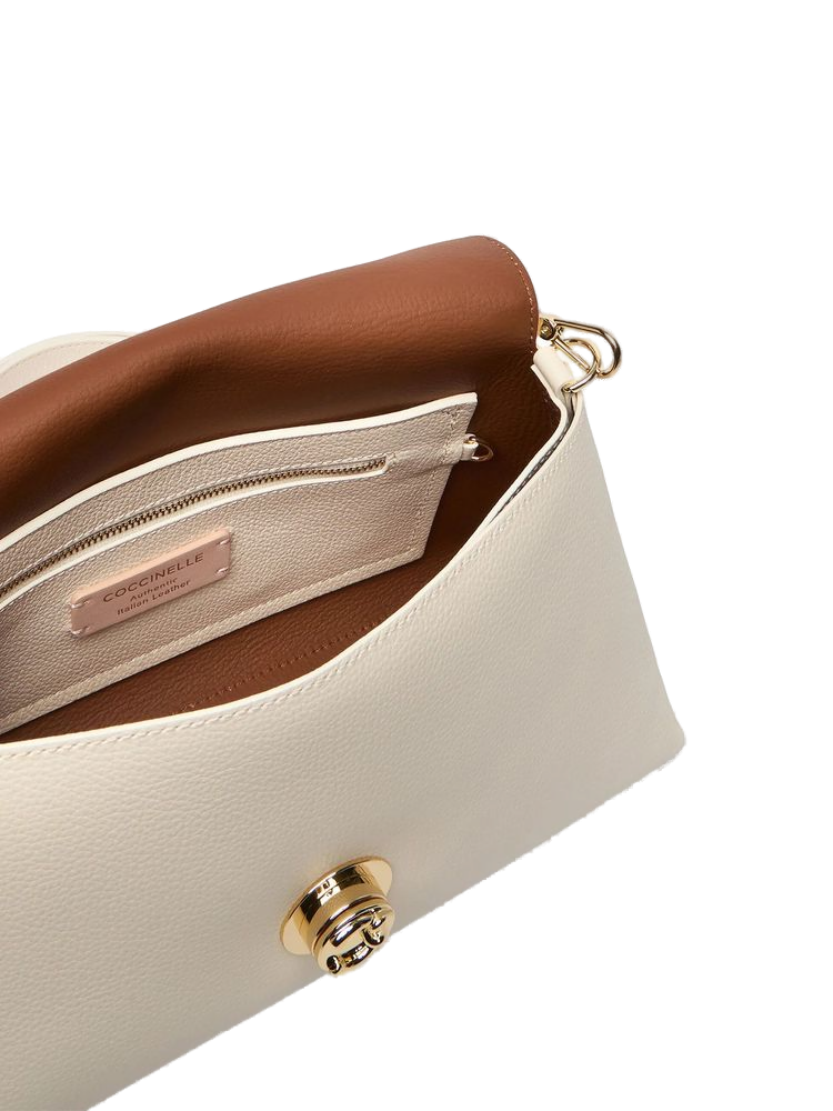 Coccinelle 100% Cowhide (exterior); 60% Polyamide shoulder bag in beige